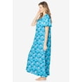 thumbnail image 3 of Dreams & Co. Plus Size Petite Long Floral Print Cotton Gown, 3 of 6