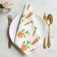 thumbnail image 2 of Easter Carrot Cloth Napkins, Spring Watercolor Modern Art Washable and Reusable Dinner Napkins Set of 8, Table Napkin for Kitchen Party Birthday Wedding Hotel Housewarming 20"x20", 2 of 9