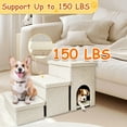 thumbnail image 2 of Tolobeve 3 Step Dog Stairs with Storage for High Bed 17.5'' H, Foldable Pet Stair for Small Medium or Large Dogs, 2 of 6