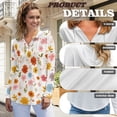 thumbnail image 6 of DISNIMO Floral Printed Sweatshirts for Women Long Sleeve Hoodies Waffle Pullover Tops Fall Winter Outfits, S, 6 of 7