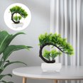 thumbnail image 3 of Artificial Bonsai Tree Faux Potted Plant Desktop Fake Tree Ornament, 3 of 8