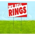 thumbnail image 1 of We Sell Rings (18" x 24") Yard Sign, Includes Metal Step Stake, 1 of 6