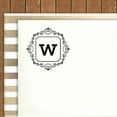 thumbnail image 5 of Printtoo Square Swirl Border W Alphabet Monogram Initial Office Stationery Self Inking R-40 Rubber Stamp, 5 of 5