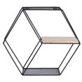 thumbnail image 2 of Estantes flotantes, Estante de pared Hexágono Hierro Materiales de madera Liso sin rebabas Proceso de soldadura Estilo nórdico para bares para restaurantes para hogares ANGGREK Otros, 2 of 8