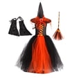 thumbnail image 3 of Little Girls Dresses Straps Mesh Child Sleeveless Cartoon Hallowmas Holiday With Hat Party Dress Girls Size 8-10T, 3 of 5