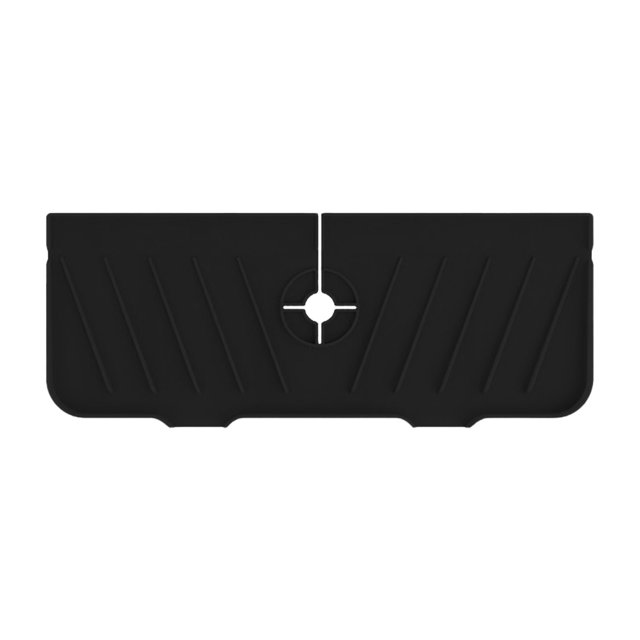 WRKEKC Clearance Silicone Sink Faucet Splash Guard Mat - Quick-Drain Kitchen/Bath Counter Protector (35x14cm Non-Slip Organizer)
