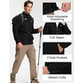 thumbnail image 4 of Pioneer Camp Fleece Jacket Men,Lightweight Full Zip Fleece Jacket Polar Windproof Winter Climbing Outwear Coat with Pocket, 4 of 6