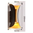 thumbnail image 2 of Lámpara de pared exterior Lámpara de pared interior Lámpara de noche Aplique LED impermeable pasillo escalera pasillo sala de estar dormitorio lámpara de noche (luz cálida de 10 vatios, tama, 2 of 3