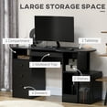 thumbnail image 4 of CoSoTower Computer Desk with Storage, Home Office Laptop Table with Shelves and Drawers, Modern Workstation Desk with Keyboard Tray for Study, Living Room, Black, 4 of 7