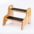 thumbnail image 1 of Taburete StrongTek de madera con 2 peldaños para niños, 400 kg, 1 of 6