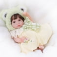 thumbnail image 1 of Reborn Baby Doll Cloveray, vinilo de 12 pulgadas con sombrero de rana, 1 of 6