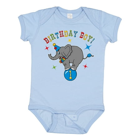 

Inktastic Circus Elephant 1st Birthday Boy Gift Baby Boy Bodysuit