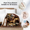 thumbnail image 5 of Personalized Bear Blanket with Name, Custom Bear Hunting Blanket Gifts for Men Boys Dad, 40"x50" Animal Throw Blanket Gifts for Hunters - Soft Fuzzy Flannel Blanket Wildlife Country Decor, 5 of 6