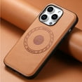 thumbnail image 5 of for iPhone 16 Pro Magnetic Phone Case, PU Leather Phone Case, Compatible with MagSafe,Non-Slip Enhanced Grip Anti-Fingerprint Shockproof Ultra Slim Rugged Phone Cover Case,Khaki, 5 of 5