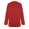 thumbnail image 4 of Aloohaidyvio Women's Long Sleeve Round Neck Shirts Basic Tee Fall Tops Outfits Clothes, 4 of 5