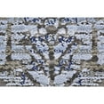 thumbnail image 3 of 8' Blue Gray And Taupe Abstract Stain Resistant Runner Rug, 3 of 6