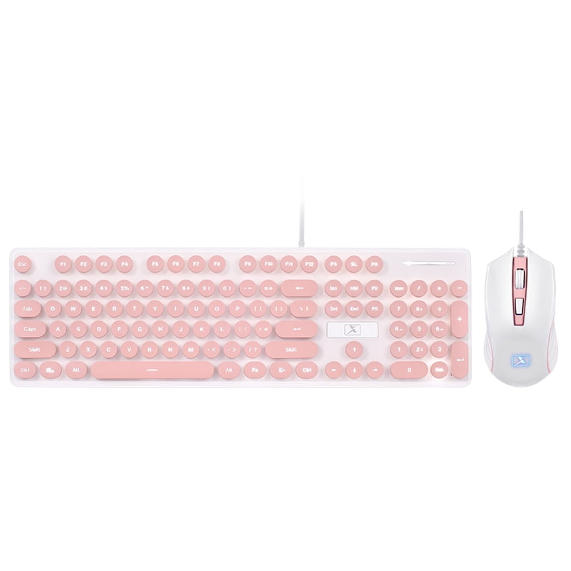 pink gaming keyboard and mouse combo,magegee gk710 wired backlight 
