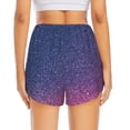 thumbnail image 2 of Lsque Violet Glitter Printed Women's Running Shorts with Liner Pockets,Elastic Quick Dry Workout Athletic Gym Yoga Shorts,Womens High Waist Shorts-X-Large, 2 of 9