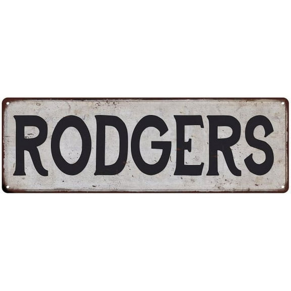 RODGERS Vintage Look Gift Rustic Chic Metal Sign 6x18 206180036699