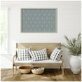 thumbnail image 3 of Kate and Laurel Framed Fabric Pinboard 38 x 26, Blue Botanical Block Print Printed Linen Classic Bulletin Board for Use as a Vision Board or Wall Organization, Florence Silver Frame, 3 of 8