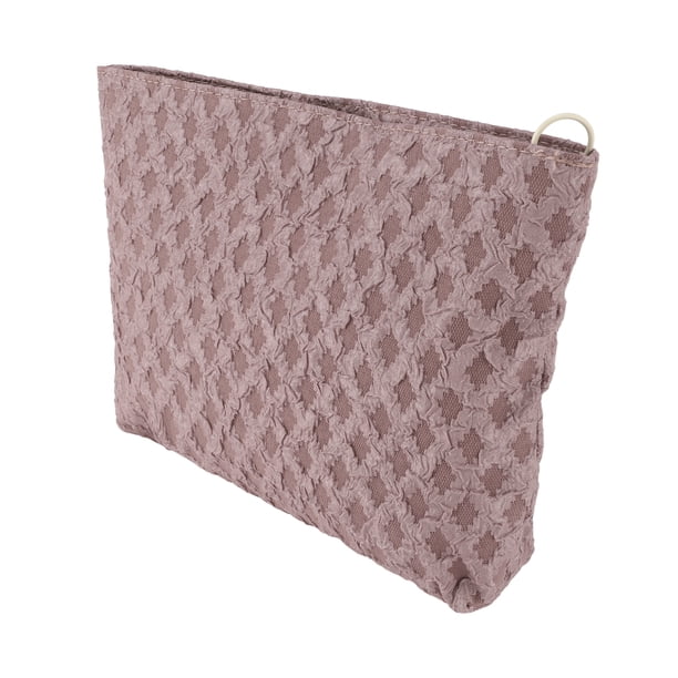 1 Pc Bolsa de Maquillaje de Viaje para Mujeres con Bordado para Actividades al Aire Libre Viaje de Negocios Lona Rojo Púrpura