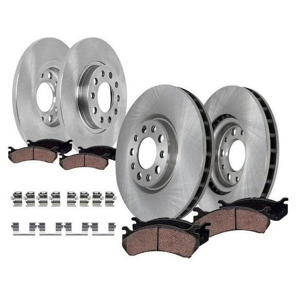 Front and Rear Brake Pad and Rotor Kit - Compatible with 2014 - 2022 Jeep Cherokee 2015 2016 2017 2018 2019 2020 2021