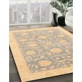thumbnail image 3 of Ahgly Company Machine Washable Indoor Square Abstract Brown Sugar Brown Area Rugs, 6' Square, 3 of 7