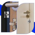 thumbnail image 6 of Highcool 90 Degree Lock for Barns, Compact Steel Sliding Screen and Swing Door Security Flip Pocket Door Lock for Wooden Fences and Garden Doors, 6 of 7
