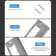 thumbnail image 2 of Dayesque 6-Pack Universal Door Strike Plates, Stainless Steel Latch Striker Backplates for Wood Door Lock Replacement, 2 of 8
