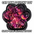 thumbnail image 2 of Cat Paw Squishy Squeeze Toy with Slow-Rising Glitter Starry Sky Design, 1-Pack, Dark Red and Purple, for Adults and Relief, Sensory Toy, 2 of 3