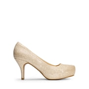 BURUDANI Womens New Classic Elegant Versatile Low Stiletto Heel Dress Platform Pumps Shoes