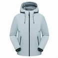 thumbnail image 4 of Rain Jacket with Hood Men's Water_proof Raincoats Lightweight Breathable Rain Gear Packable Workwear Big and Tall Work Outdoor Outerwear (Light Blue,S), 4 of 5