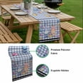 thumbnail image 5 of Bunny Gnomes Easter Table Runner - 48 Inch Long, Kitchen Dining Table Runner Dresser Scarves, Eggs Blue Checkered Farmhouse Farmhouse Decor for Coffee Tables Wedding Party Banquet, 5 of 8