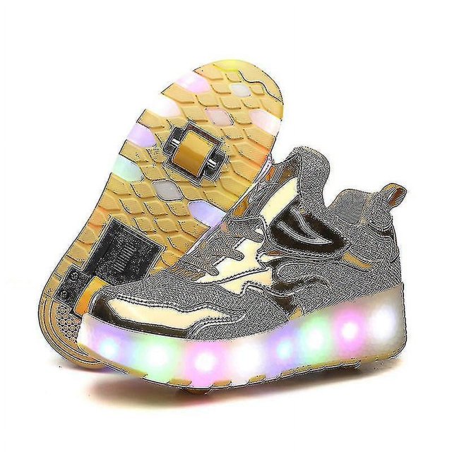 Patins à Roulettes Rechargeables USB à LED avec Patins à Roulettes Lumineux Rechargeables pour Filles Garçons - Vinsniv