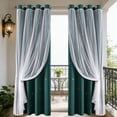 thumbnail image 1 of ddioayh Curtains Double Layer Blackout Thermal Insulated with Star Lace Design 84x52in for Bedroom and Living Room Adjustable Light Control, 1 of 6