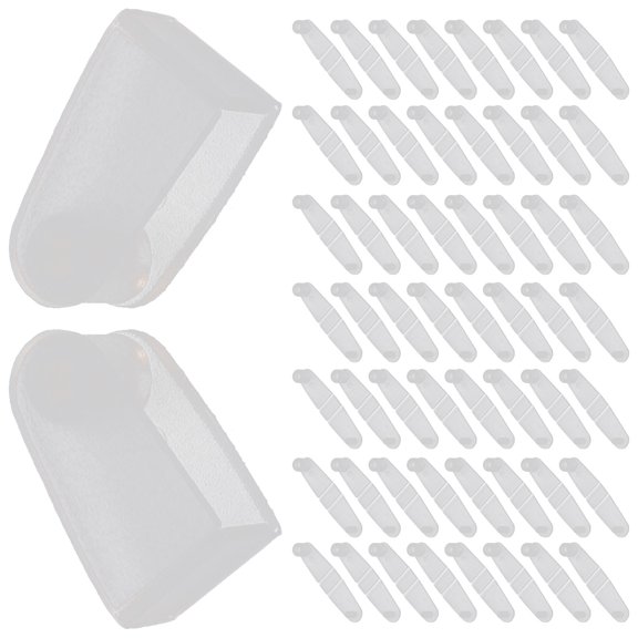SEWOART 100Pcs White Plastic Clip Flexible Folding Keyring Connect Clip for Daily Use