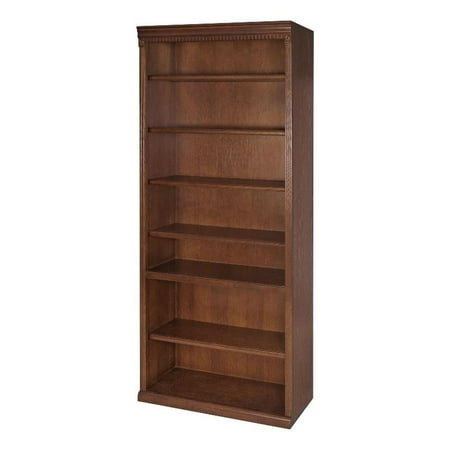 Martin Furniture Huntington Oxford 7-Shelf 84"H Wood Bookcase in Brown