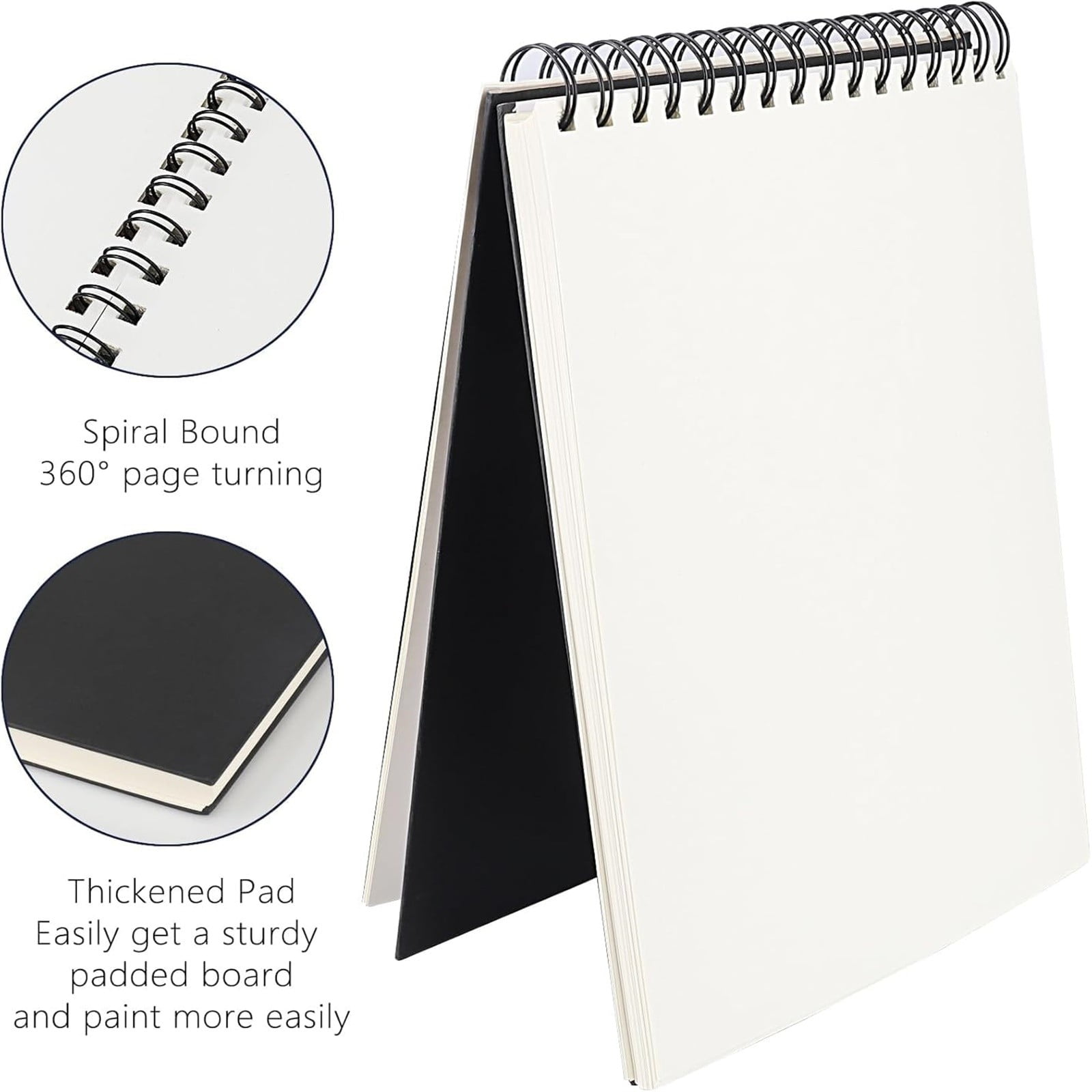 SLUOHZXI 8" x 12" Sketch Book, Top Spiral Bound Sketch Pad, 60 Sheets 160gsm Acid-Free Drawing Paper, Art Sketchbook for Drawing Pad for Artists & Beginners Professional Art Supplies for Adults