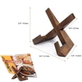 thumbnail image 4 of Soporte de madera para menú de comedor, hogar, cocina, soporte de exhibición para menú, soporte colgante para libros de madera para lectura y estudio, 4 of 6