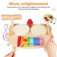 thumbnail image 3 of 1 Set Mini Drum Kit Children Musical Instrument For Kids Wood Xylophone Clear Sound, 3 of 8