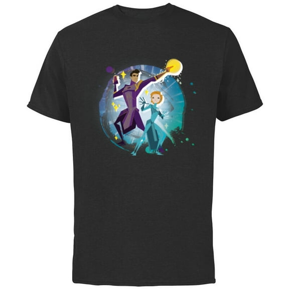 Marvel Eternals Stylized Cartoon Kingo and Sprite - Short Sleeve Cotton T-Shirt for Adults - Customized-Black