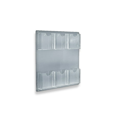 Azar Six-Pocket Wall Mount Brochure Holder 2ct