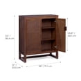 thumbnail image 6 of Teamson Home Hatteras Modern Cabinet, Storage with Rattan Doors & Adjustable Shelves, Solid Wood Frame, 6 of 12