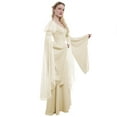 thumbnail image 2 of DAIZBELLA Women's Renaissance Dress Bell Sleeves Medieval Dress Retro Vintage Long Dress, S, 2 of 5