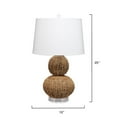 thumbnail image 3 of Maklaine Contemporary Hand-woven Rattan Table Lamp in Natural, 3 of 5