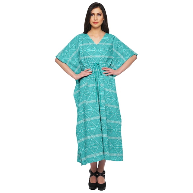 Moomaya Caftan pour Femmes, Tenue de Détente de Vacances, Robe Maxi, Robe Africaine pour Femmes - 2TG-3TG