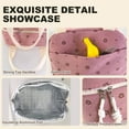 thumbnail image 6 of Cute Corduroy Lunch Bag for Women Men, Insulated Lunch Box Tote Bag Reusable Leakproof Bento Cooler Bag for Office Work Picnic Travel (Pink Flowers), 6 of 7