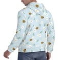 thumbnail image 6 of Goofa Bee Flower for Men's Hooded Sweatshirt - Lightweight Pullover Hoodie with Kangaroo Pocket, Perfect for Everyday Wear-Large, 6 of 7