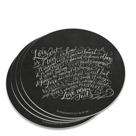

Love is Patient Kind Corinthians Wedding Novelty Coaster Set