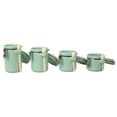 thumbnail image 3 of Home Basics 4 Piece Ceramic Canister Set with Wooden Spoons, Mint, 25 oz, 33 oz, 40 oz, 45oz, 3 of 5